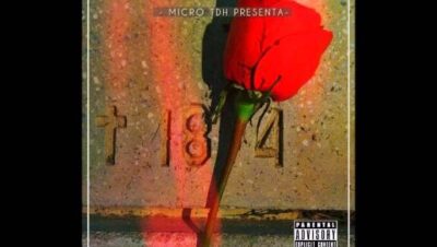 Portada cuadrada de álbum con una rosa roja apoyada sobre una losa de cemento con una inscripción tallada y una etiqueta de contenido explícito, contraste de sombras y tonos cálidos que transmiten melancolía y homenaje visual, Ubuntu 18.04 LTS ventajas y desventajas: descubre si es para ti