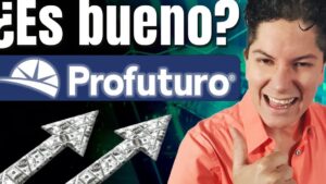 Miniatura de video que muestra el logo de Profuturo, texto grande que pregunta "¿Es bueno?", dos flechas ascendentes formadas por billetes y un hombre sonriente con el pulgar arriba, ilustrando Ventajas y desventajas de Afore Profuturo para tu retiro