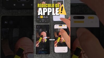 Imagen vertical que muestra cuatro teléfonos sobre una superficie con interfaces de edición de fotos en pantalla, manos tocando controles para modificar un retrato de un hombre al que se le acerca un rotulador amarillo, textos destacados y un gran rótulo crítico de marca en amarillo, perfecta para ilustrar una comparativa y análisis técnico y accesible sobre herramientas móviles y Ventajas y desventajas de la IS: conoce su impacto real