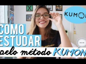 Miniatura de video que muestra a una joven sonriente con gafas frente a la cámara en un ambiente de estudio casero con el logotipo de Kumon y textos superpuestos sobre cómo estudiar, diseñada para acompañar contenido informativo y optimizado para búsqueda sobre Ventajas y desventajas del método Kumon para tu hijo